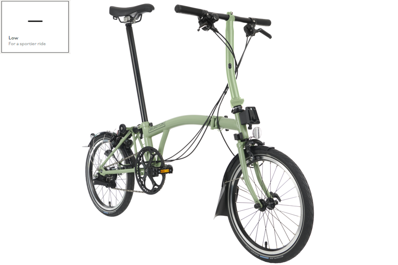 Brompton C Line Explore Folding Bike 2024 in Matcha Green-7